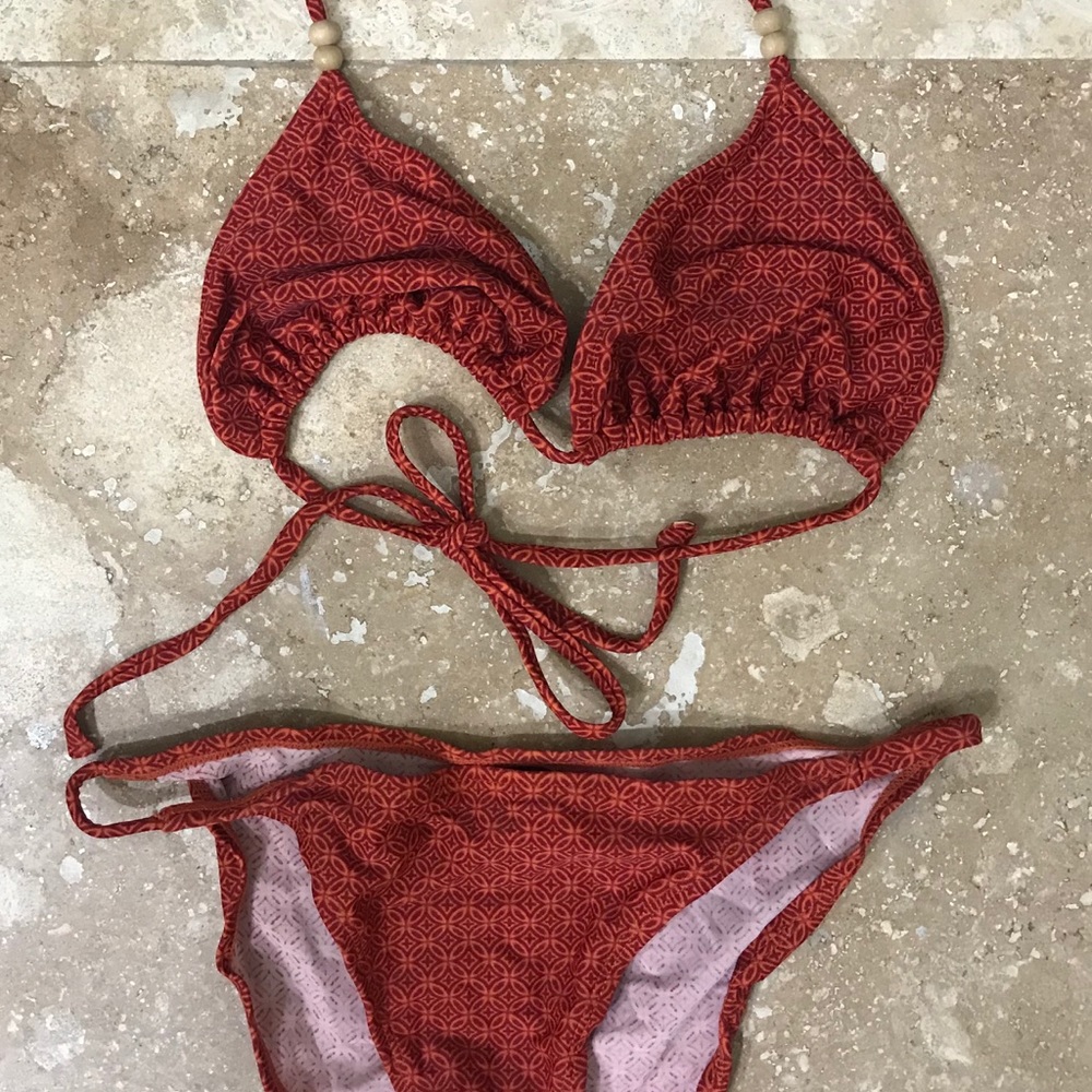 Red & Orange🗿 Tribal Two Piece 👙 Bikini